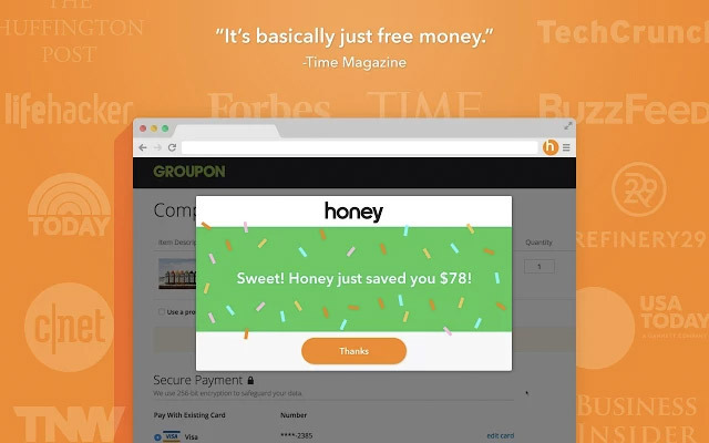 8. Honey (Chrome, Firefox)