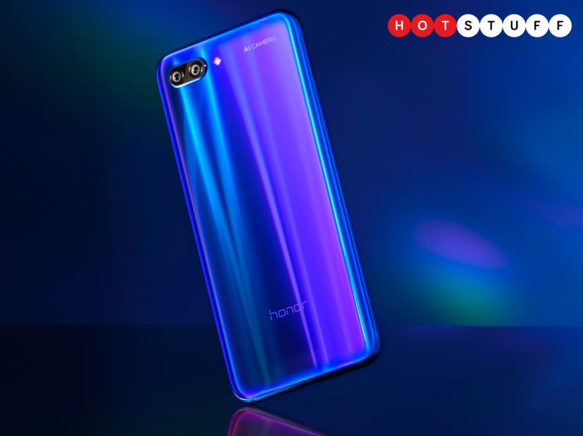 The colourful Honor 10 has dual cameras and wears its notch with pride