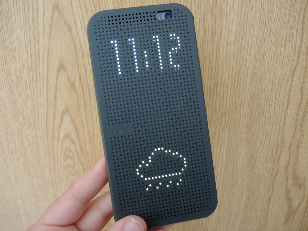 That Dot View case is insanely cool 