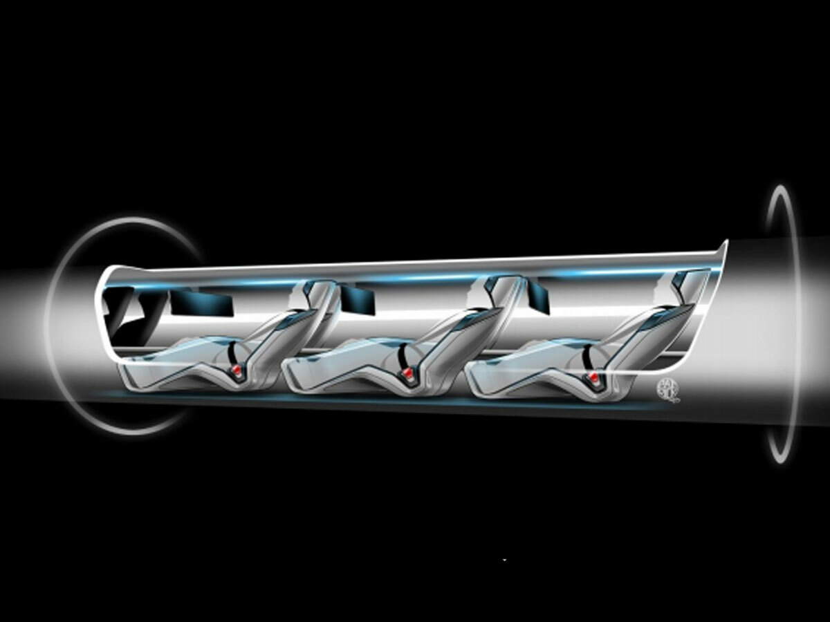 Hyperloop pod side view
