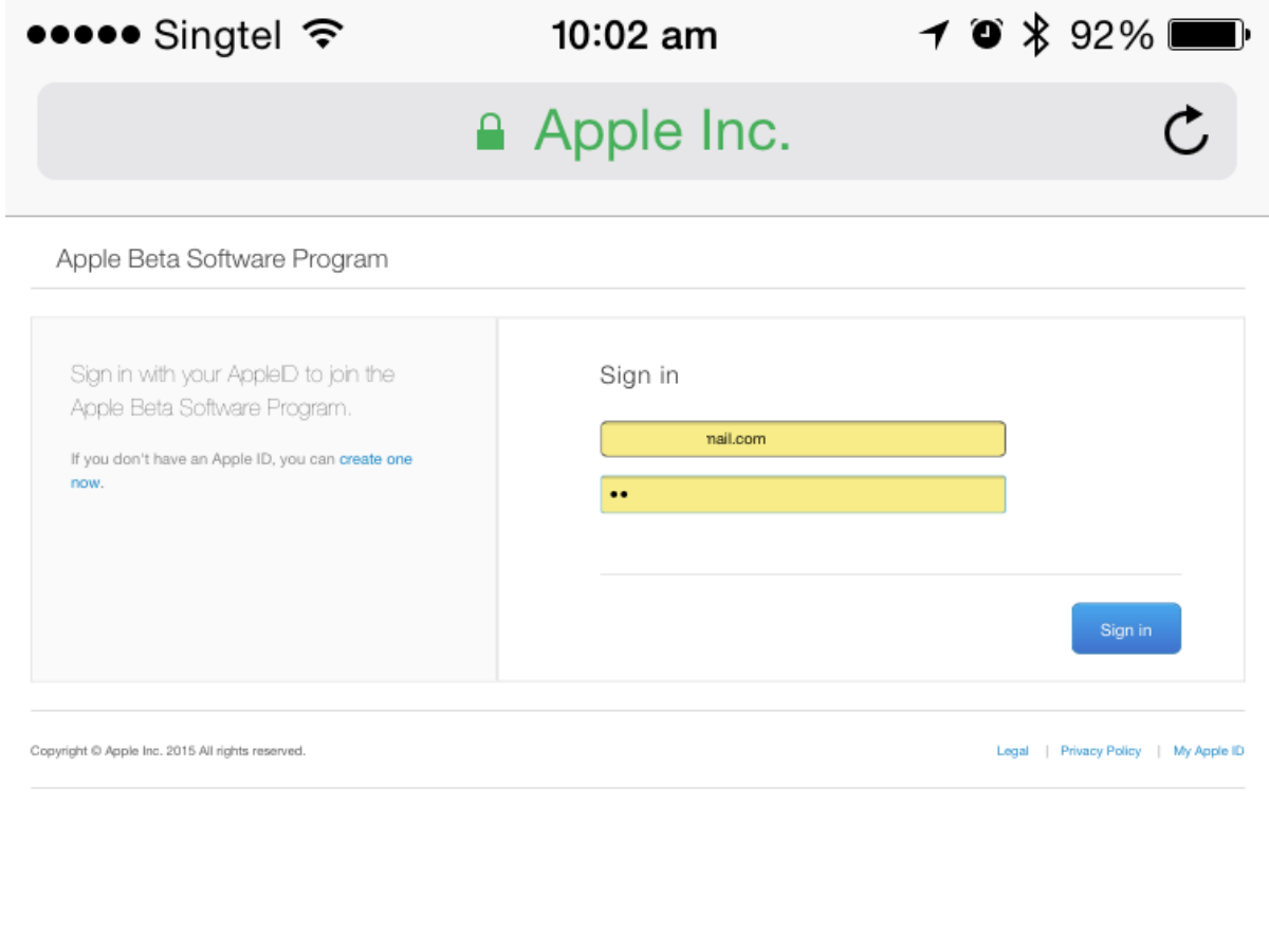 Step 1: Sign up for the Apple Beta Software Program