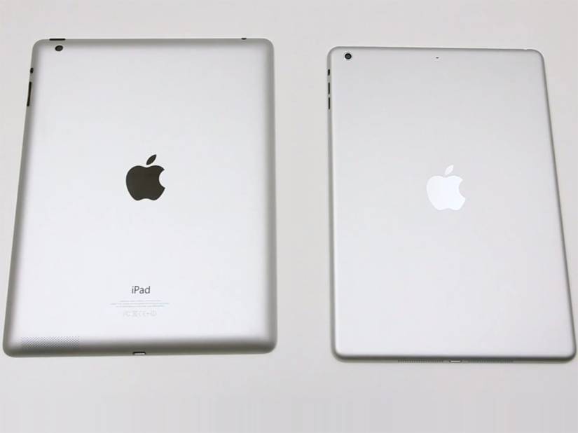 iPad 5 compared to iPad 4 on video – same screen, smaller body