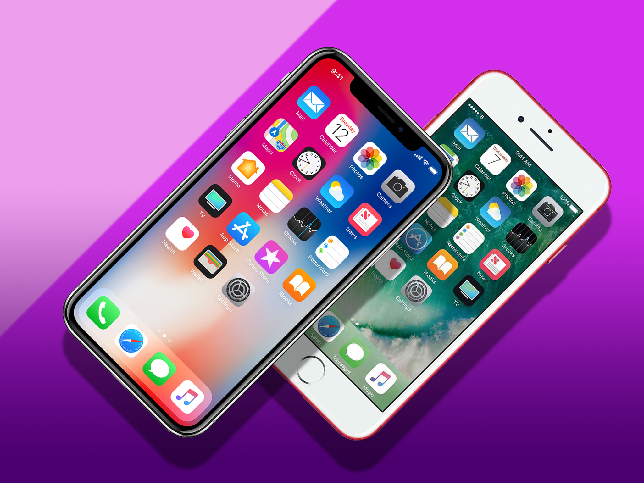 iphone x vs iphone 7 size comparison