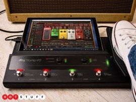 iRig Stomp I/O is a pedalboard for iOS guitarists who want to unleash their inner rock god