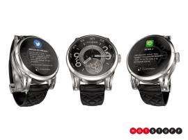 This stunning smartwatch blends traditional mechanical innards with a transparent OLED display