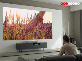 The LG Cinebeam Laser 4K can project a 120-inch picture from just seven inches away