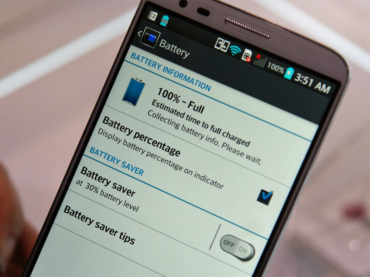 LG G2 battery screen