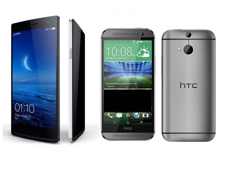 Oppo Find 7 vs HTC One (M8): the weigh in