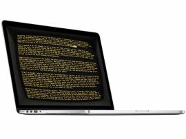 Turn your Retina Display into a CRT monitor with the Blinky text editor