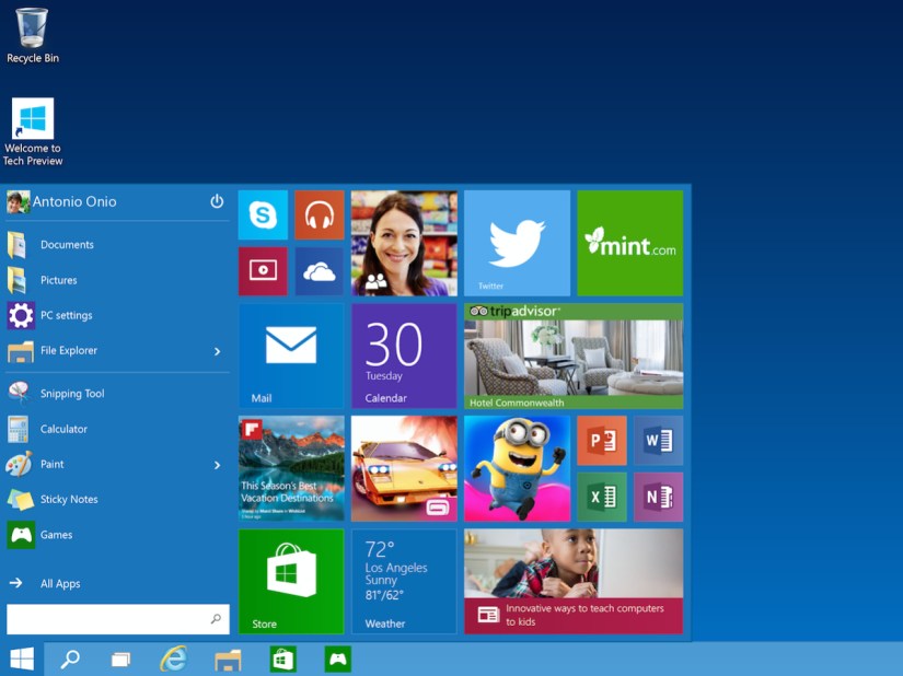 Windows 10 Technical Preview now available to download