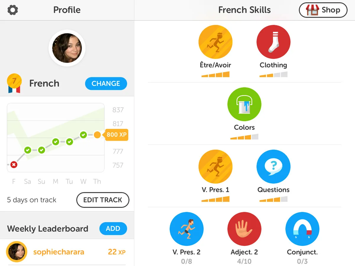 Mini meme gamification apps DuoLingo