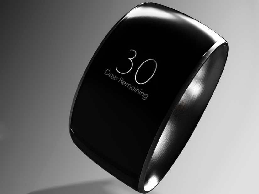 The thin and curvy Moment smartwatch wraps a full QWERTY keyboard around your wrist