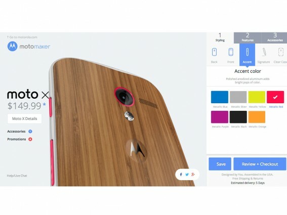 Moto Maker the Moto X customisation service