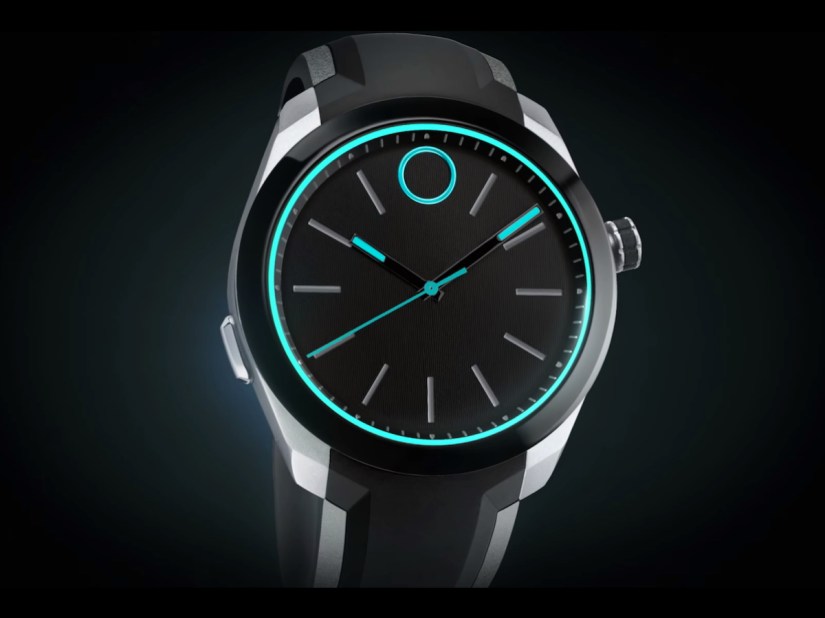 Movado Bold Motion smartwatch notifies using lights rather than a screen