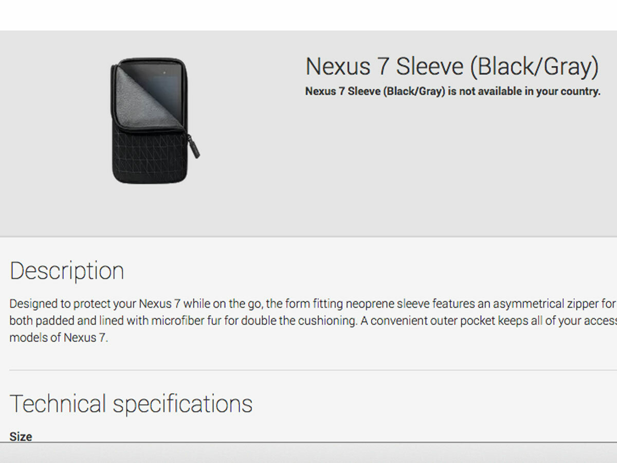 Google Nexus 7 gets an official sleeve – and it’s expensive