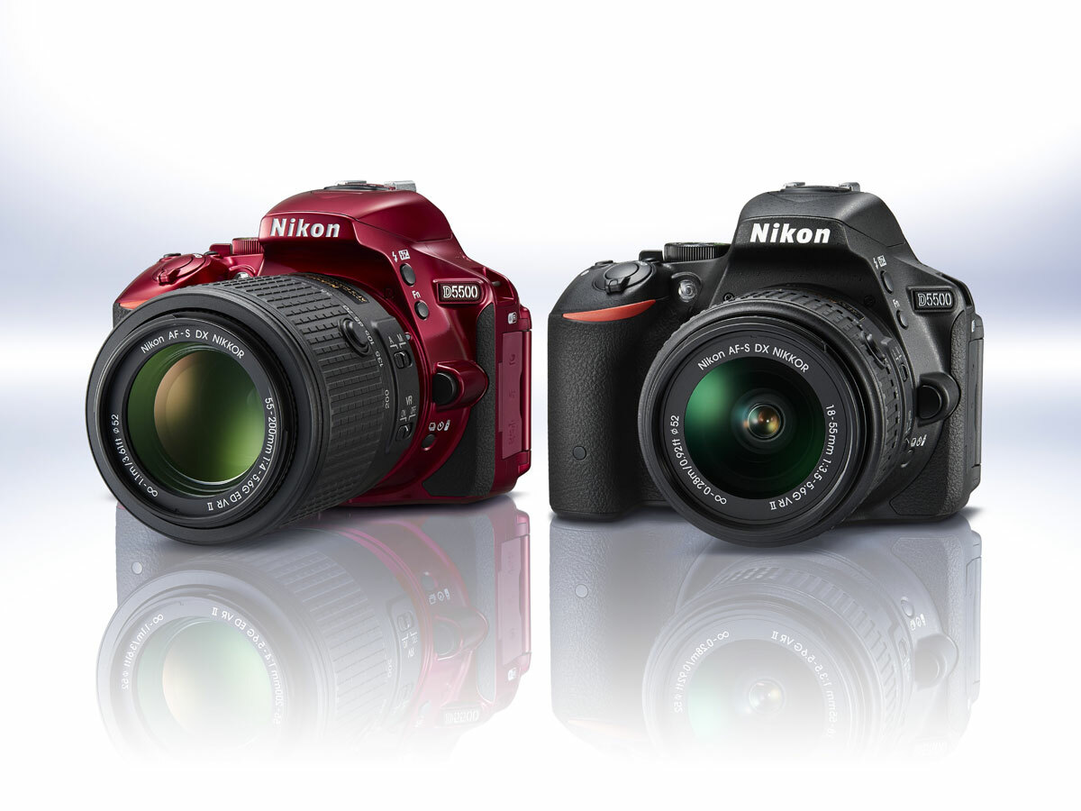 The Nikon D5500 is available in red or black finishes