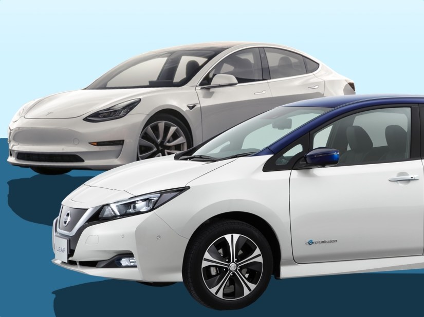 Nissan Leaf (2018) vs Tesla Model 3: the weigh-in