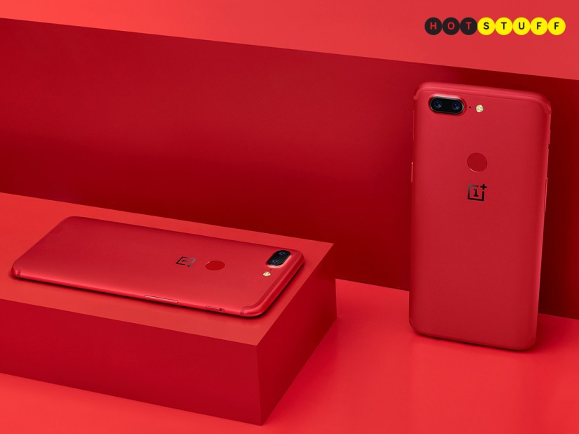 Lava Red OnePlus 5T is the same muscle, but in a different skin