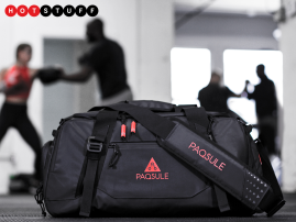 This gym bag does double duty as a washing machine