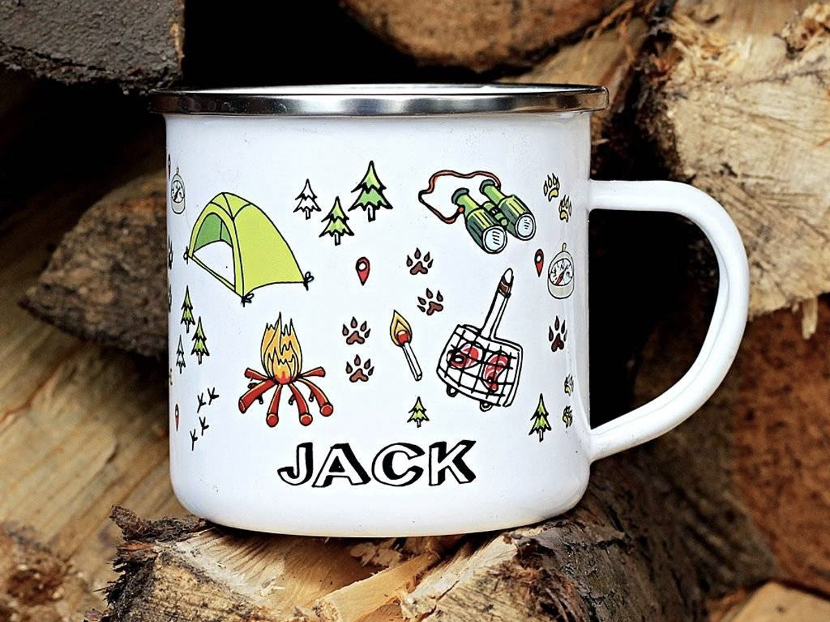 Personalised Enamel Camping Mug (£15)