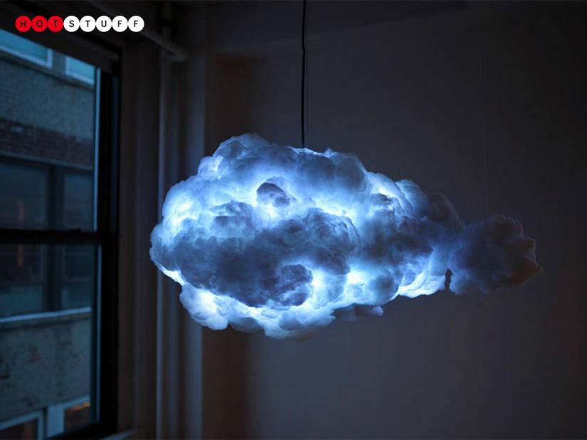 Cloud lamp turns your living room into a thunder dome