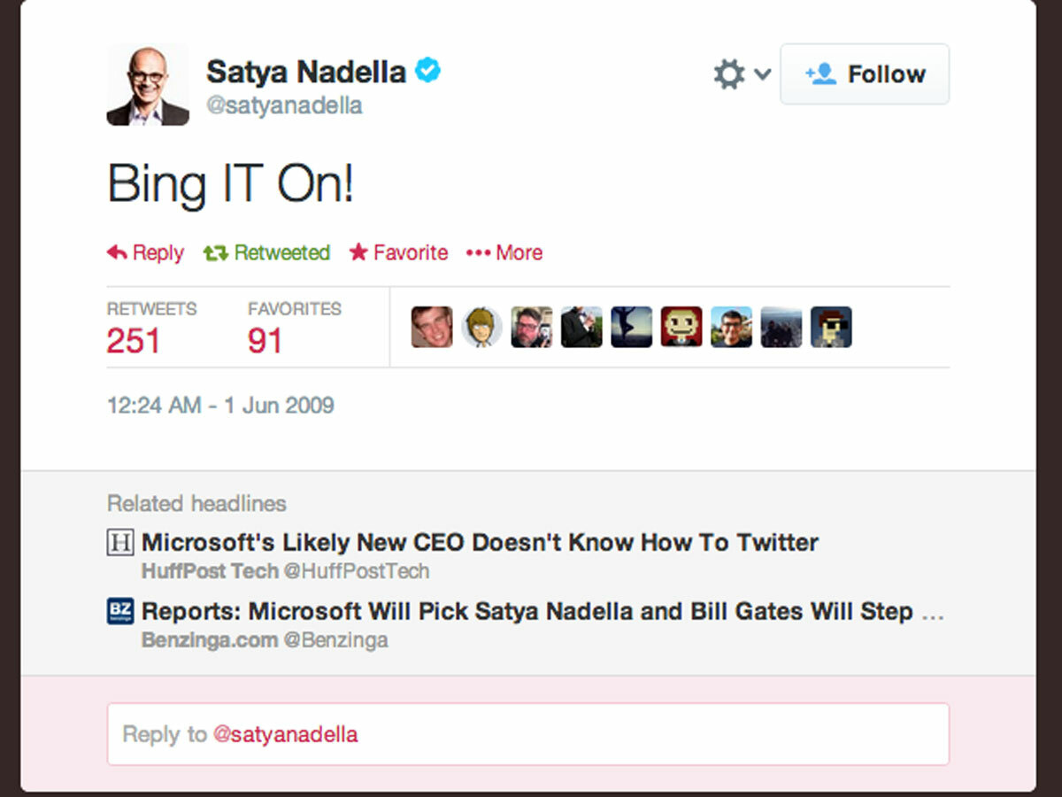 Satya on Twitter