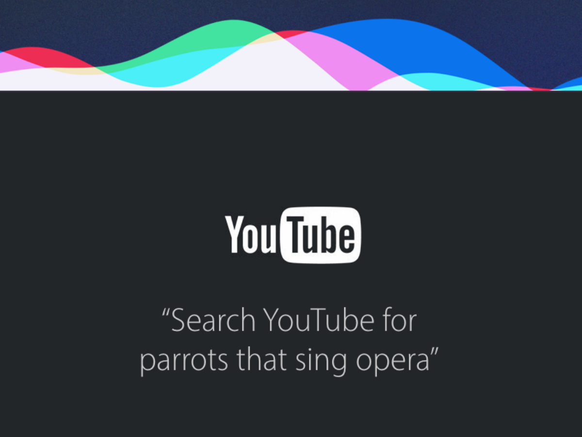 Siri will search YouTube