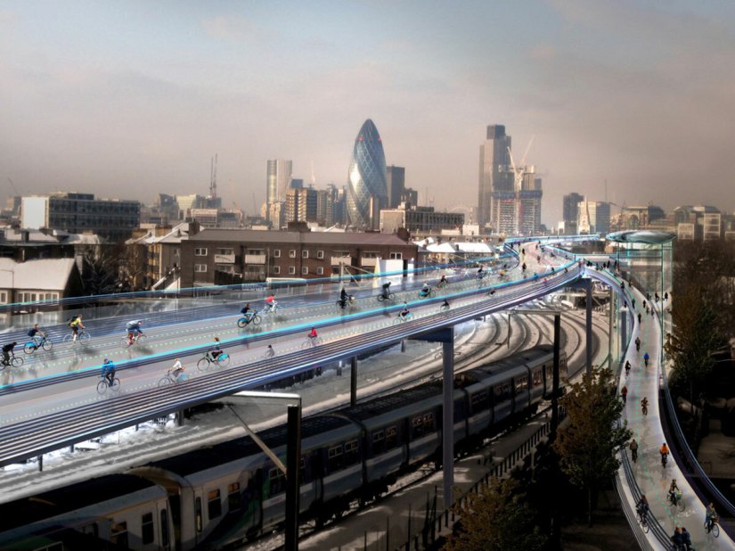 London to get cycle lanes in the sky?