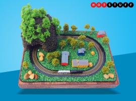 The Littleville Railroad Kit is an absurdly tiny electromagnetic toy train