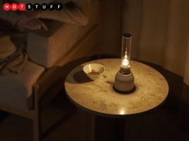 Sony’s glass sound speaker doubles as a flickering lamp