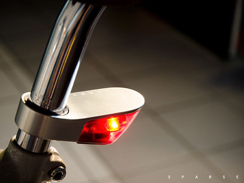 Sparse Bicycle Lights are weatherproof and thief-proof
