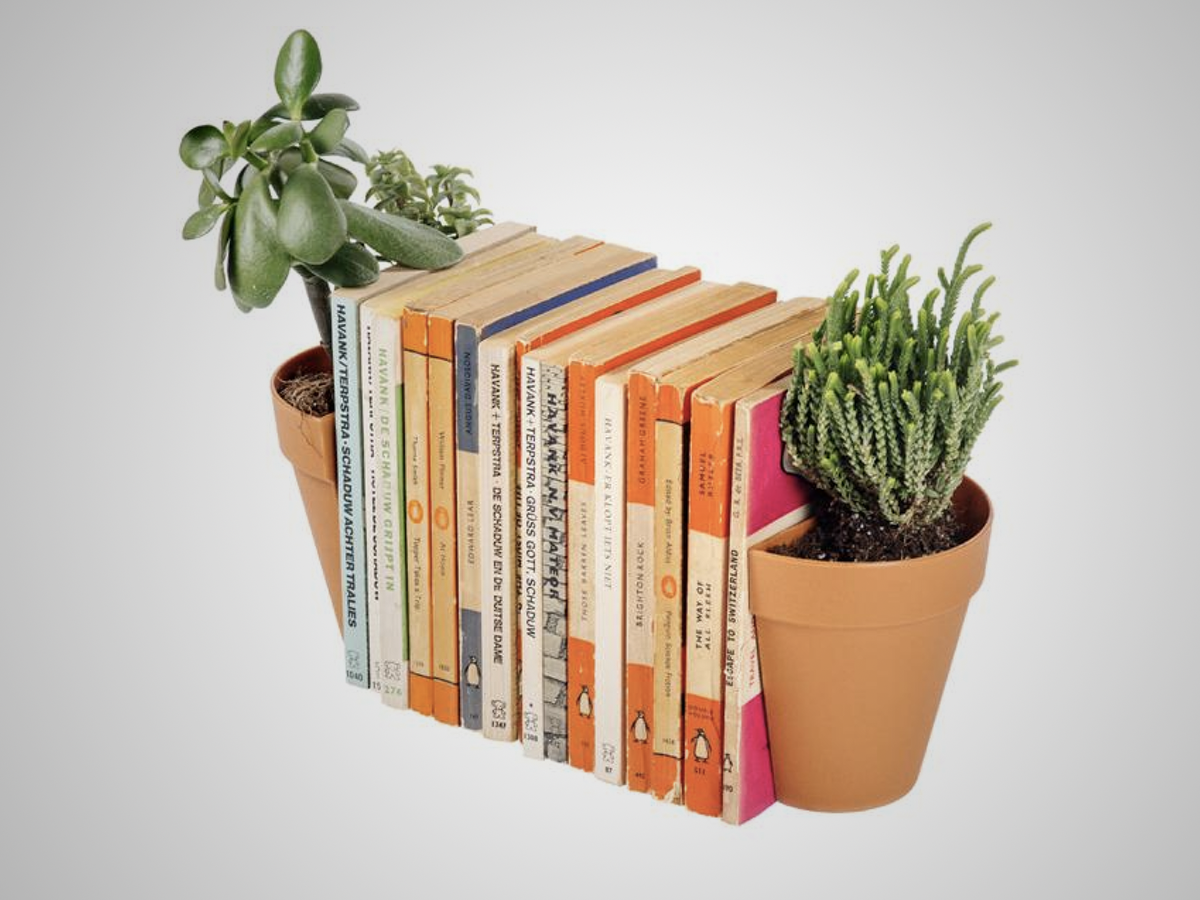 Plant Pot Bookends (£16)