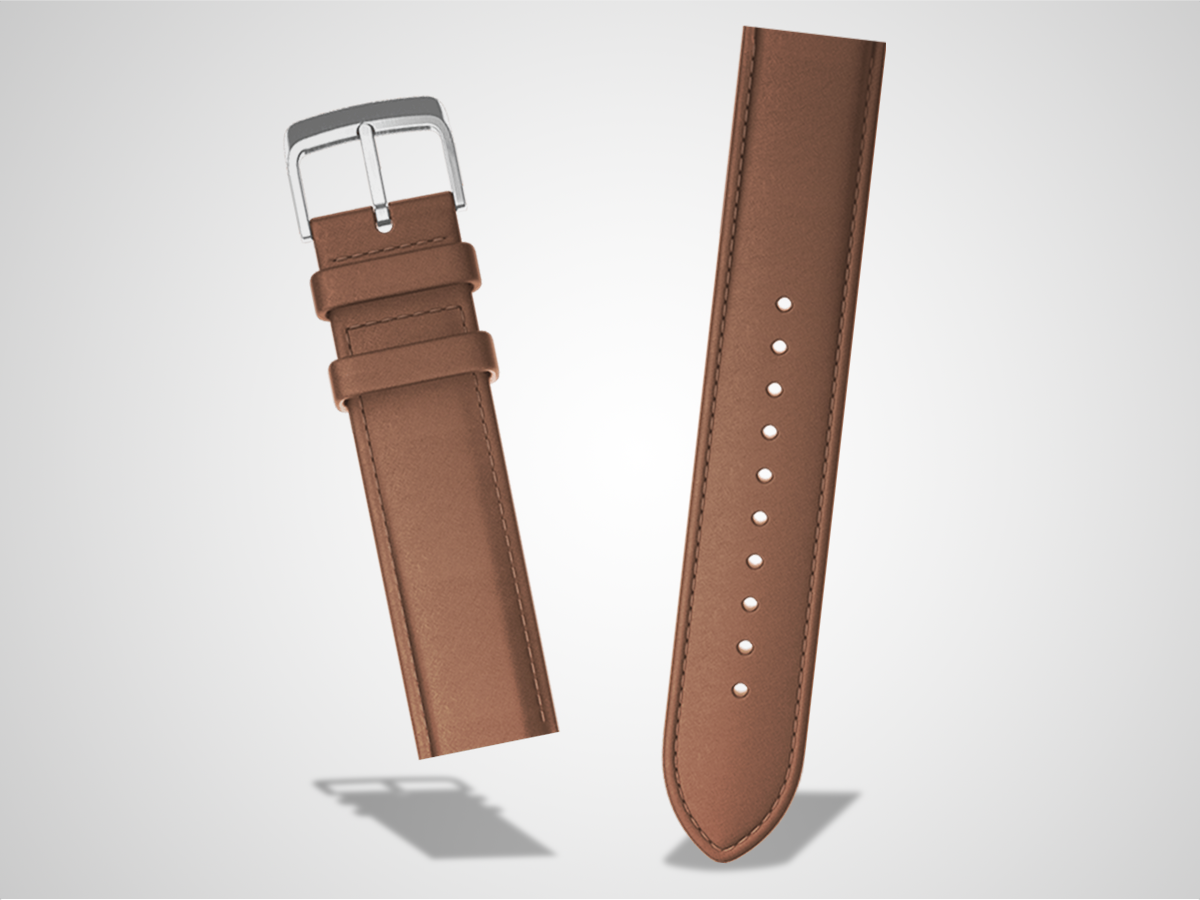 The half-price hide: Mobvoi Ticwatch Leather Band (£15)
