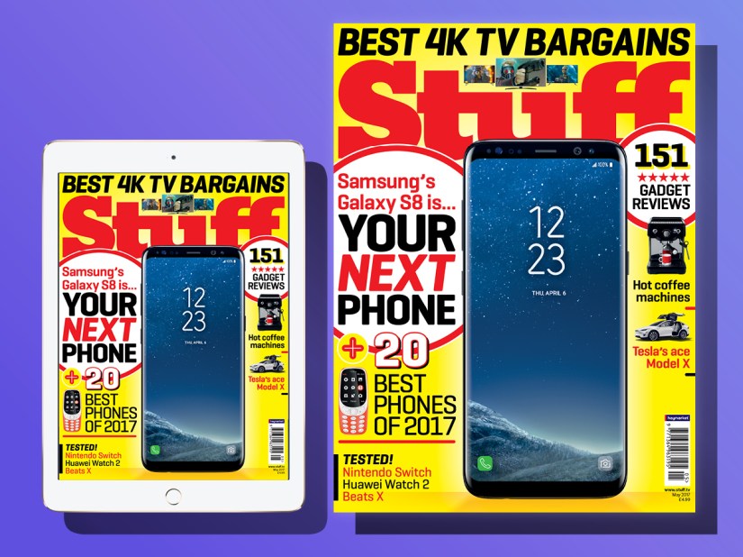Samsung’s S8, the hottest phones of 2017, plus 4K telly bargains tested in the May issue of Stuff – out now!
