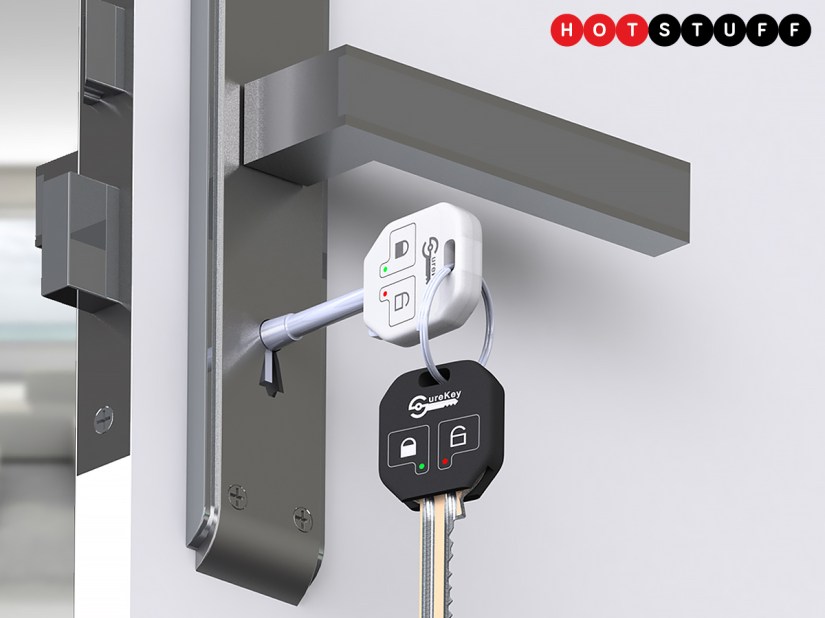 SureKey is a smart key cover that lets you know you’ve locked the door or abandoned your keys