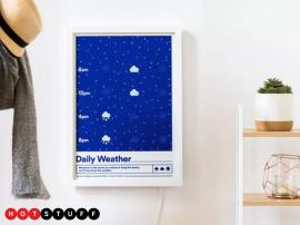 This internet-connected poster warns you about the incoming rain