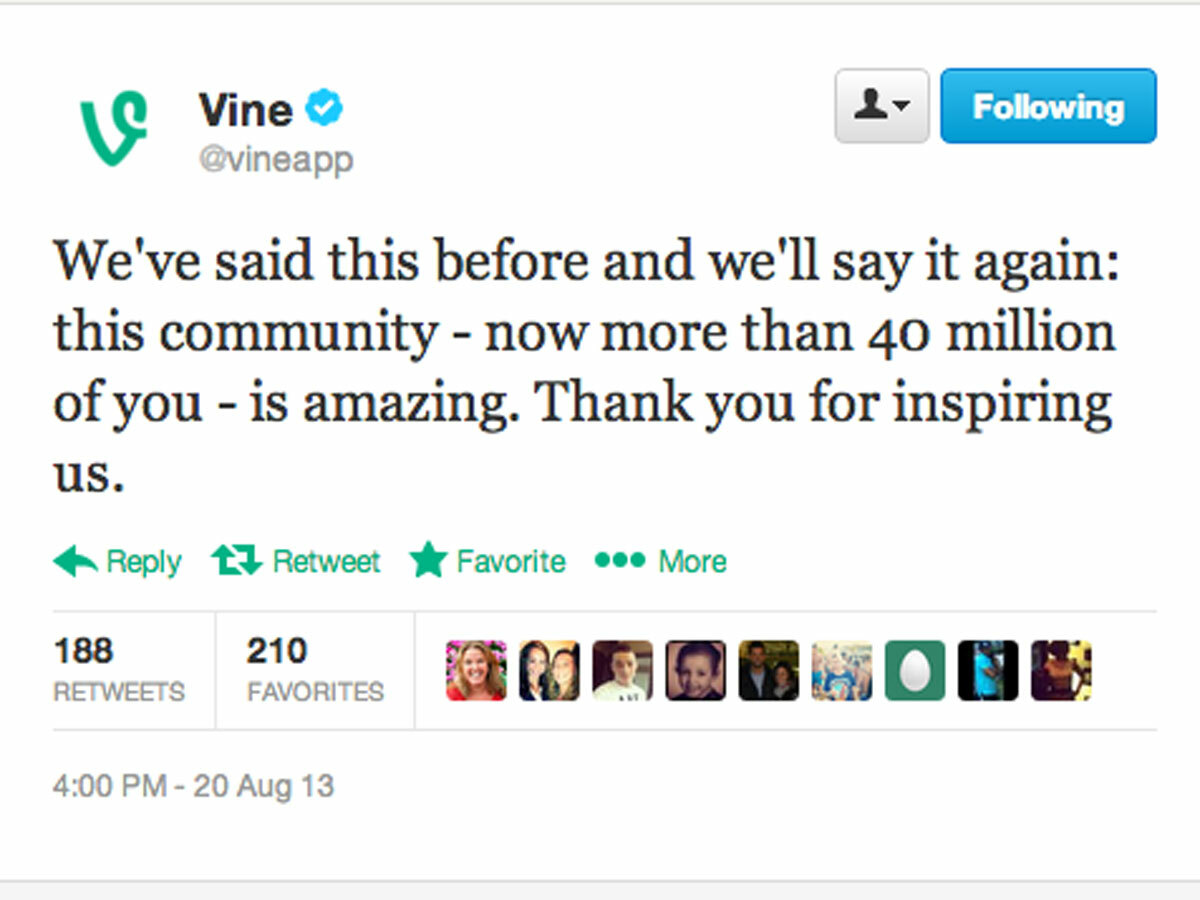 Vine hits 40 million users