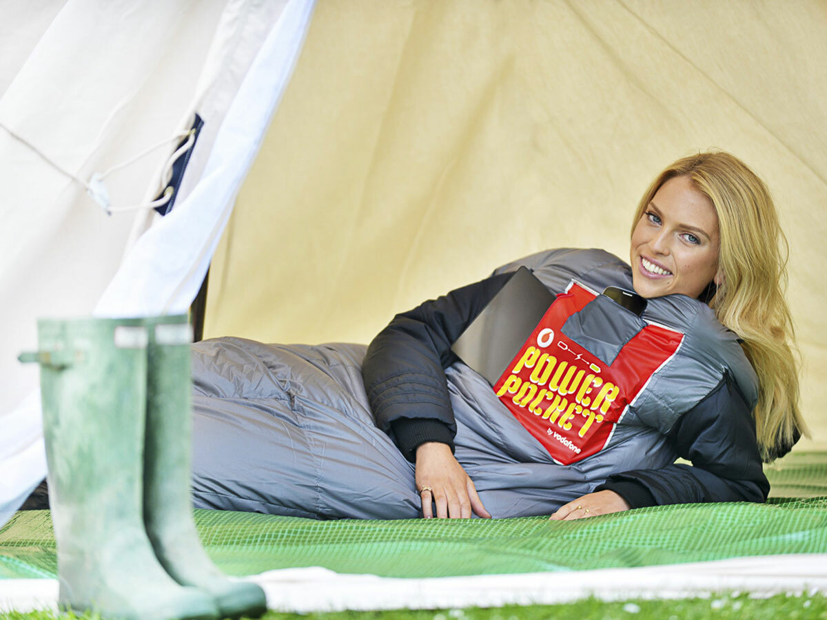Vodafone creates phone-charging shorts and sleeping bag