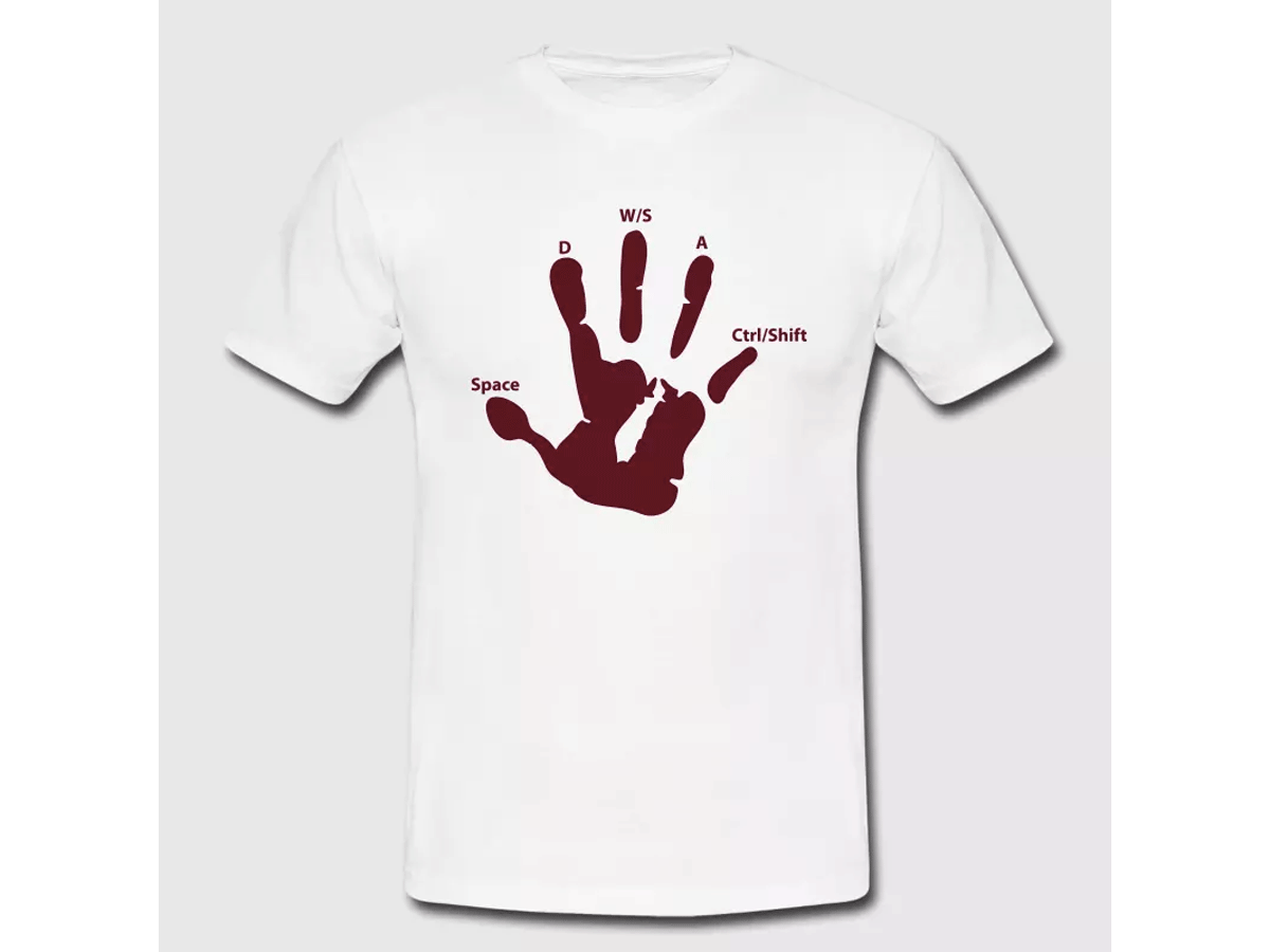 WASD Gamer Hand t-shirt (£18) 