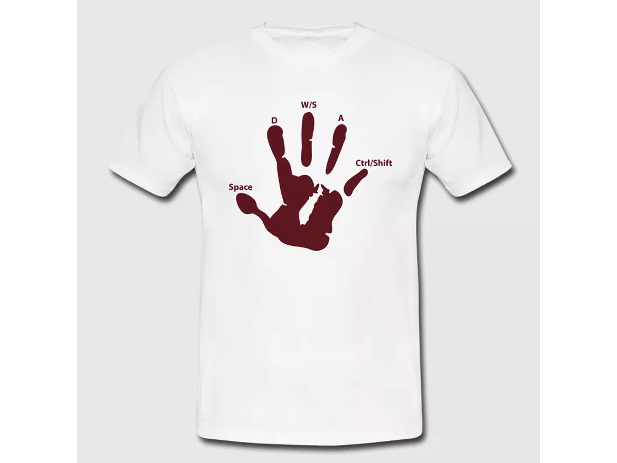 WASD Gamer Hand t-shirt (£18)