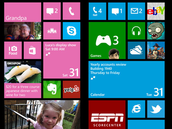 Nokia Lumia running Windows Phone 8