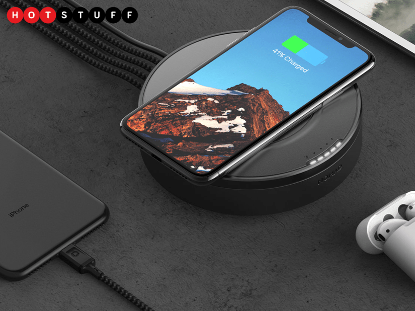 The Nomad Wireless USB Hub embraces all of your battery-sapped devices at once