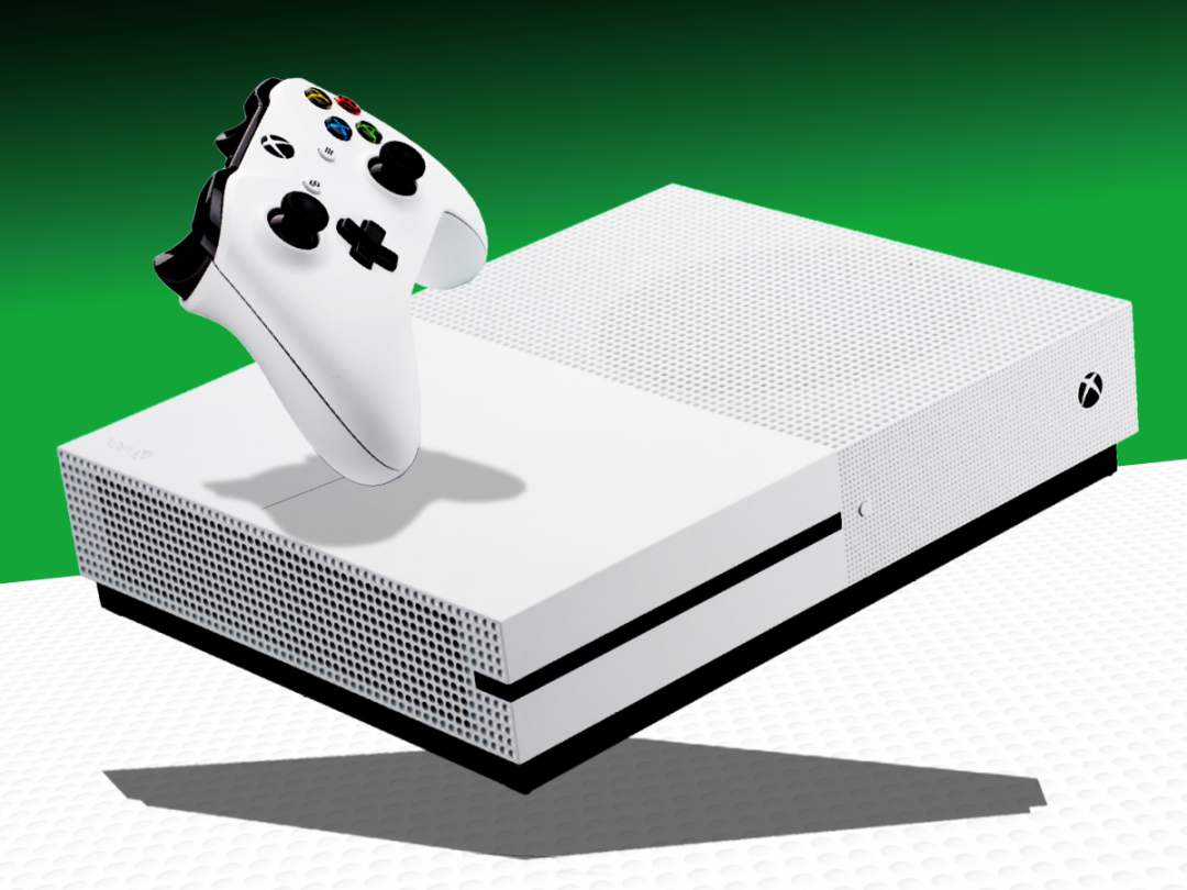 Microsoft Xbox One S console and controller