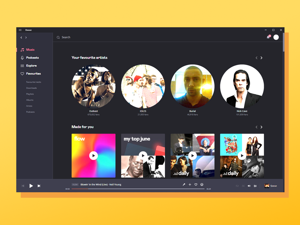 best music streaming services: Deezer (from £free)
