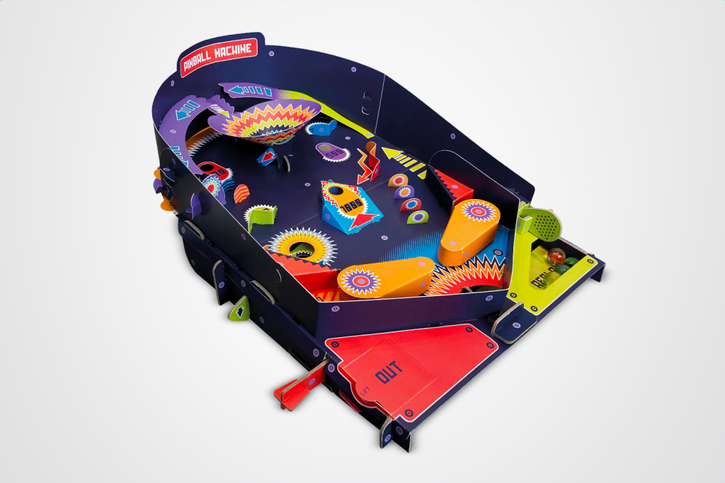 Build Your Own Pinball Machine kit – a DIY playset for kids