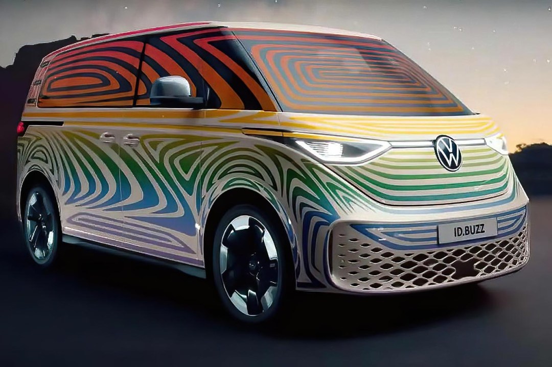 A concept image of the VW ID Buzz, an electric van inspired by the Microbus