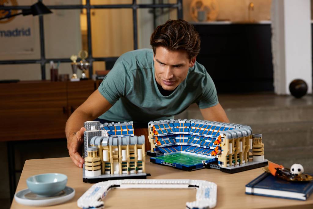 Designed With Original Lego Parts. Building SANTIAGO BERNABEU STADIUM  football in Madrid spain Real Madrid. Champions League 