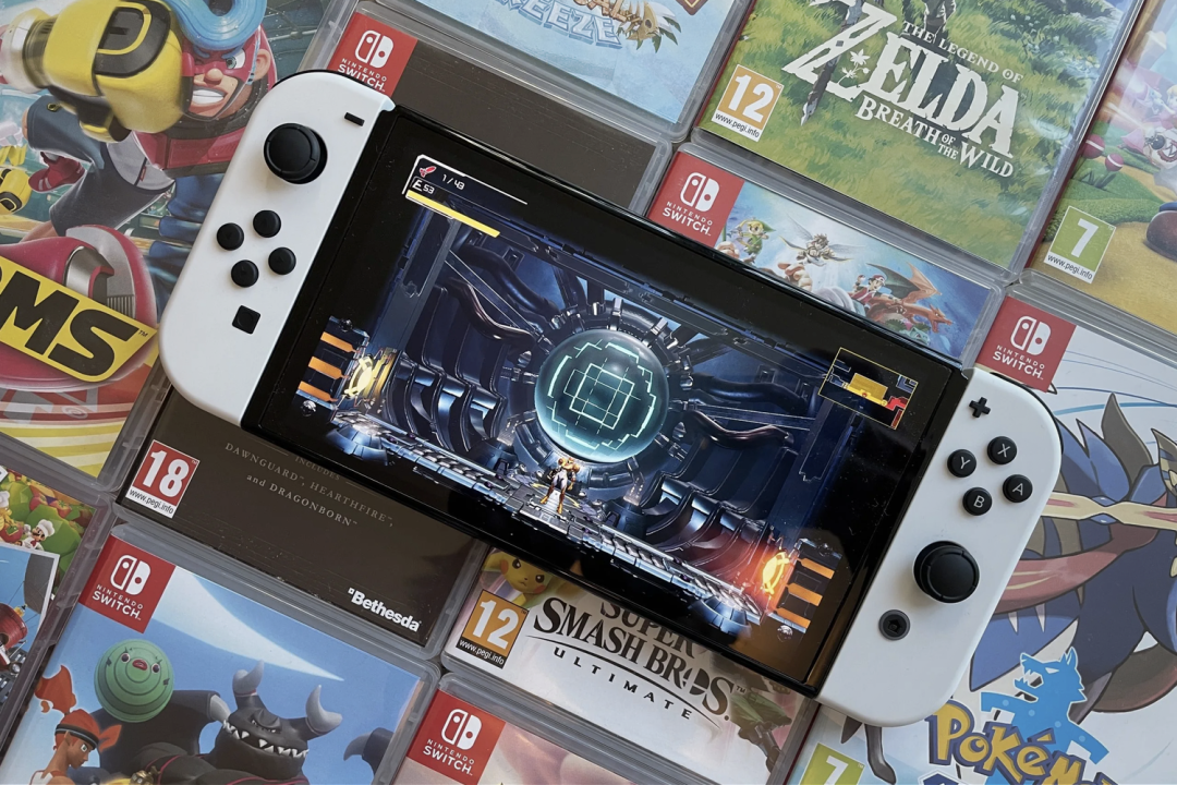 Game shown on the Nintendo Switch Pro screen display