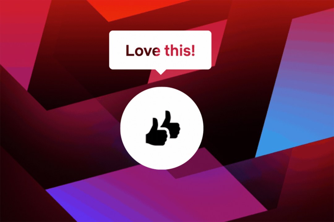 Netflix double thumbs-up rating icon with text that reads 'Love this!'