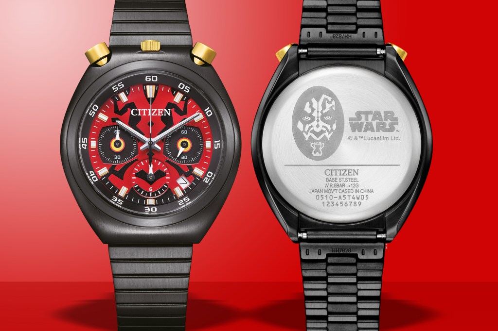 Citizen Tsuno Collection Star Wars Watch Darth Maul front and rear
